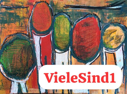 Abstrakte Köpfe mit Acryl gemalt / Titelbild von VieleSind1
