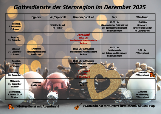 Dezember Gottesdienste
