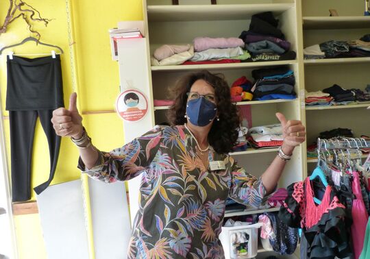 Conny Sütterlin mit Maske