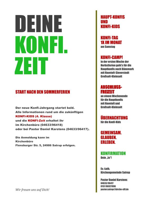 Flyer Konfizeit