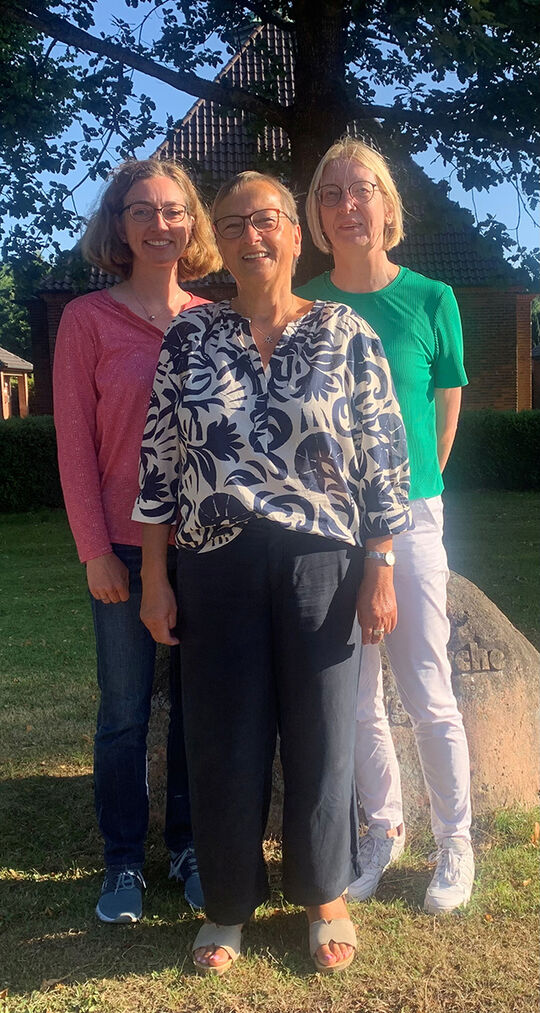 Das Team im Kirchenbüro: Von links nach rechts: Ines Matho, Petra Blaas, Birte Schulz