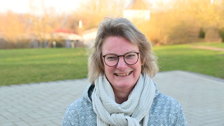 Christine Matzen auf dem Kirchberg (Foto: Ahrens)
