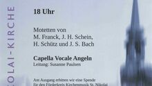 Chorkonzert am Samstag, den 14. März in der St. Nikolai-Kirche