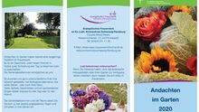 Der Flyer für die Gartenandachten 2020 ist da