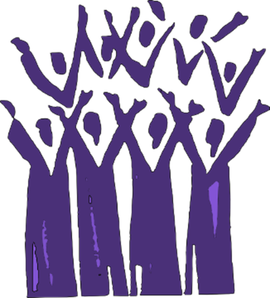 Gospelchor stilisiert