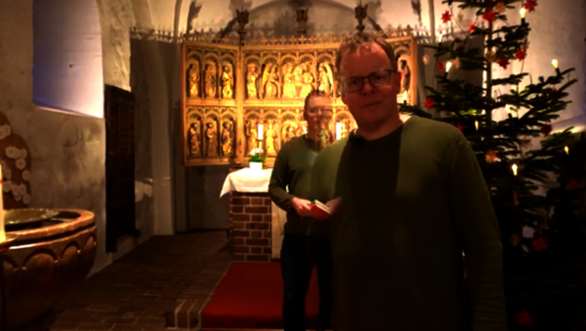 Pastor Hansen in der St. Andreas Kirche
