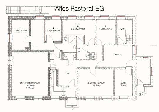 Grundriss Altes Pastorat EG