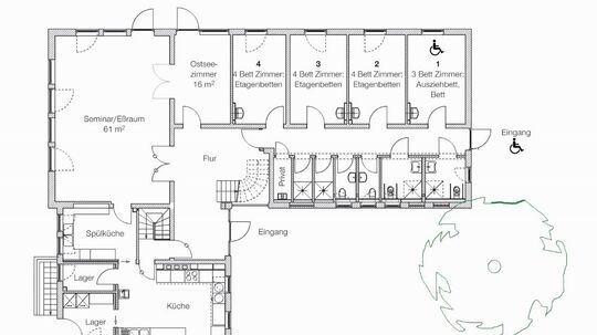 Grundriss Rosenhaus EG