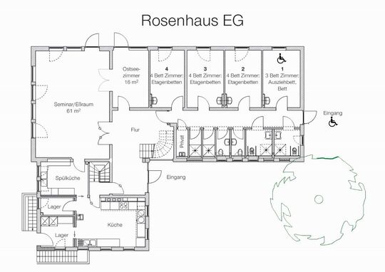 Grundriss Rosenhaus EG