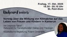Unheard voices: Wie wirkt sich die Klimakrise jetzt gerade auf das Leben von Frauen und Kindern in Kamerun aus? 