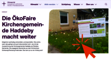 ÖkoFaire Gemeinde Haddeby: Praxisbeispiel auf dem Klimaportal der Nordkirche