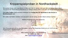 Krippenspielproben in Nordhackstedt