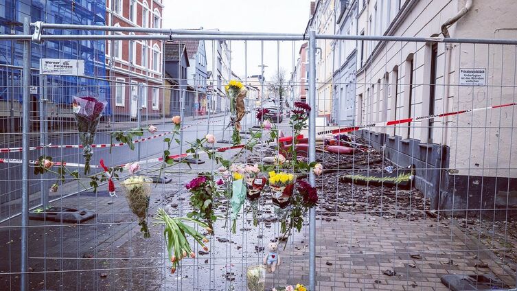 Brandstelle Harrisleer Straße in Flensburg / Foto Ahrens