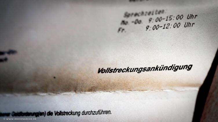 Brief mit einer Vollstreckungsankündigung